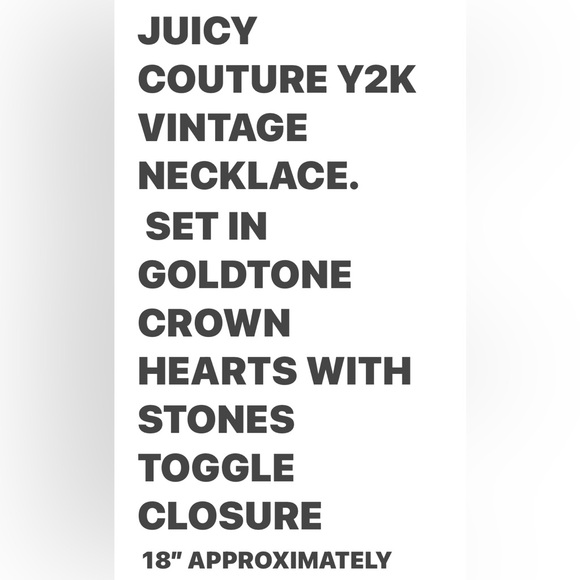 Juicy Couture Y2K vintage Gold Heart Charm Necklace - Picture 11 of 11